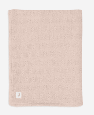 Jollein Deken Ledikant 100x150cm Grain Knit – Wild Rose/Velour