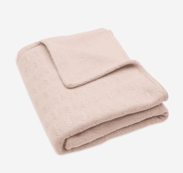 Jollein Deken Ledikant 100x150cm Grain Knit – Wild Rose/Velour