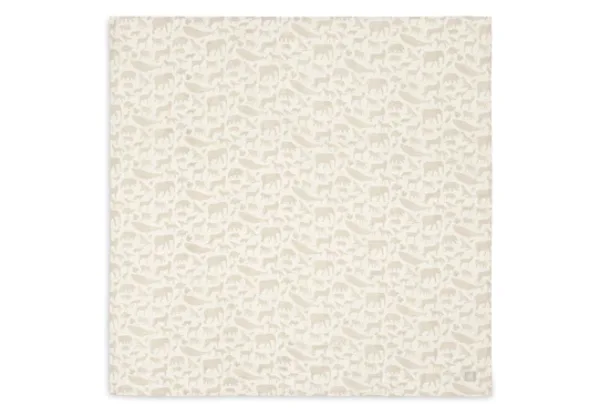 Jollein Hydrofiele Multi Doek Large 115x115cm Animals – Nougat – 2 Stuks