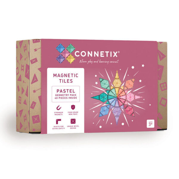 Connetix Pastel geometrische set – 40-delig