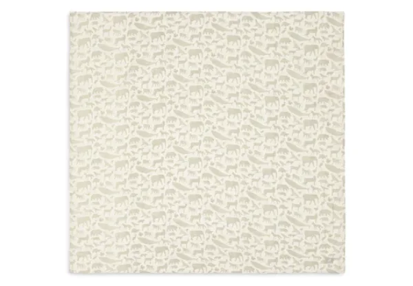 Jollein Hydrofiele Multi Doek Large 115x115cm Animals – Olive Green – 2 Stuks