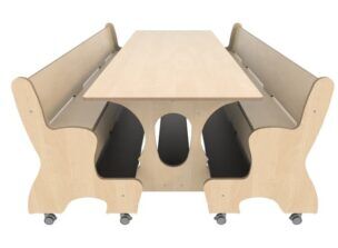 Hoogzit Ergocombi Dubbel 220 cm – Berken