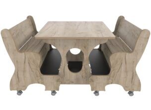 Hoogzit Ergocombi Dubbel 80 cm – Grey Craft Oak