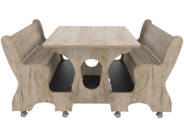 Hoogzit Ergocombi Dubbel 80 cm – Grey Craft Oak