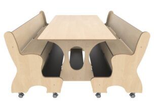 Hoogzit Ergocombi Dubbel 155 cm – Berken