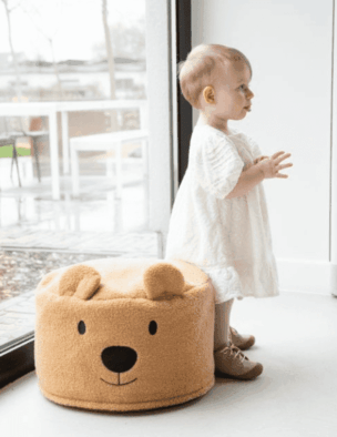 Teddy Beer Poef – Teddy – Beige 40cm foto 2