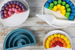 Dëna Siliconen Bakvorm – Rainbow – Regenboog Blauw foto 2