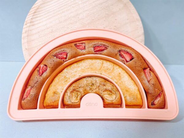 Dëna Siliconen Bakvorm Rainbow – Regenboog Roze