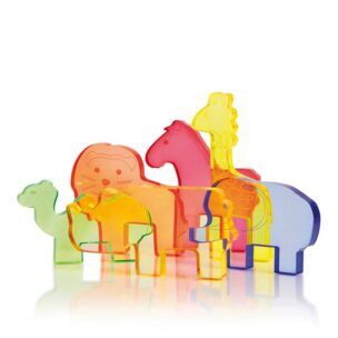 Transparante Blokken – Wilde dieren 6 stuks