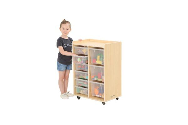 vakkenkast met 3 grote en 6 kleine bakken