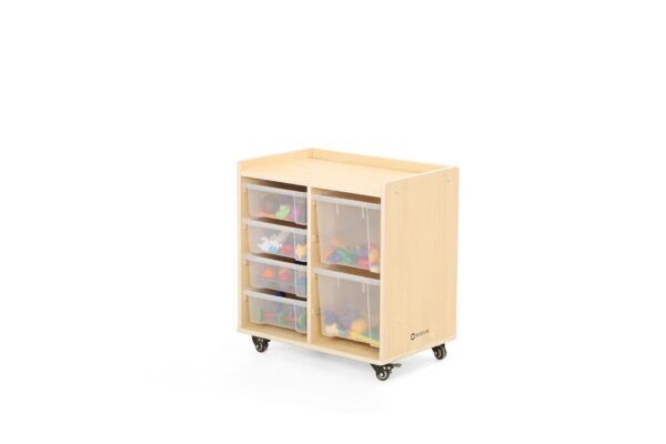 Vakkenkast met 4 kleine en 2 grote bakken