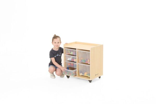 Vakkenkast met 4 kleine en 2 grote bakken