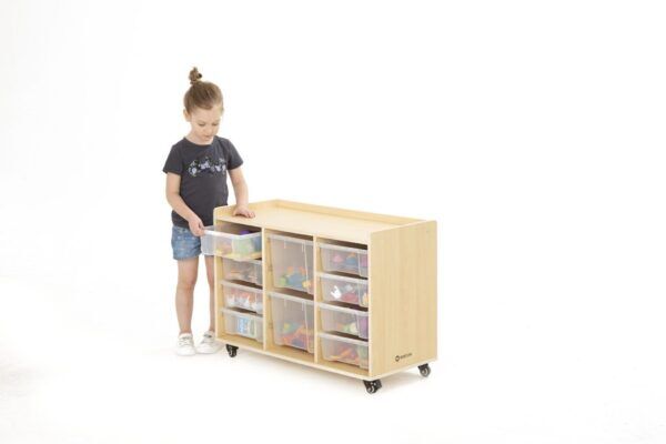 Vakkenkast 8 kleine en 2 grote bakken