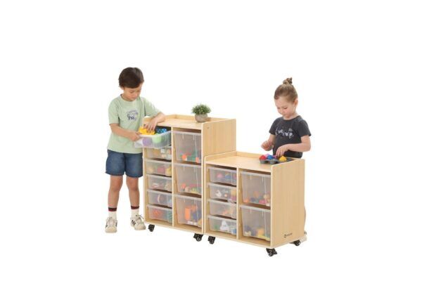 vakkenkast met 3 grote en 6 kleine bakken