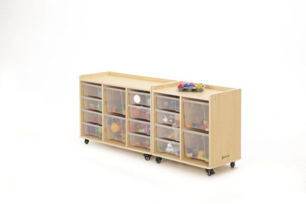 Vakkenkast 8 kleine en 2 grote bakken