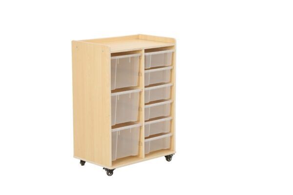 vakkenkast met 3 grote en 6 kleine bakken