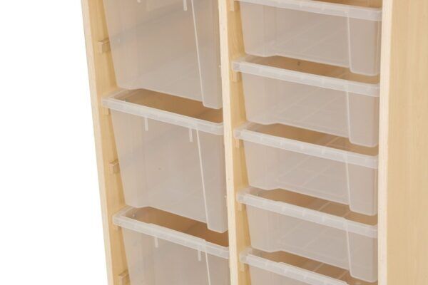 vakkenkast met 3 grote en 6 kleine bakken