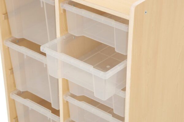 vakkenkast met 3 grote en 6 kleine bakken