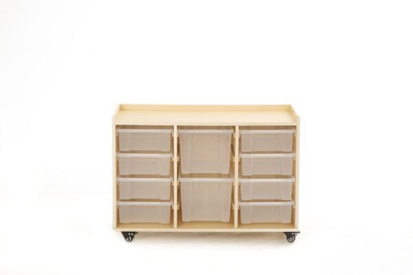 Vakkenkast 8 kleine en 2 grote bakken