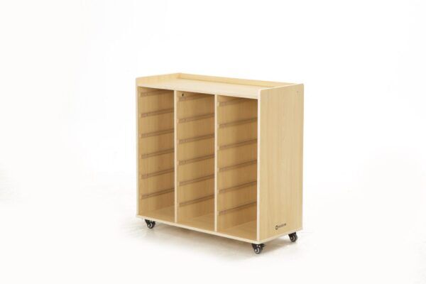 Vakkenkast met 12 kleine en 3 grote bakken