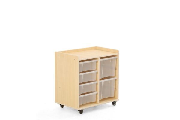 Vakkenkast met 4 kleine en 2 grote bakken