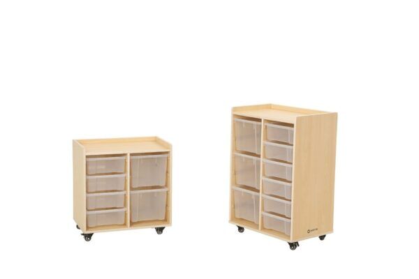 vakkenkast met 3 grote en 6 kleine bakken