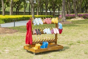 Verrijdbare Laarzenrek Buiten