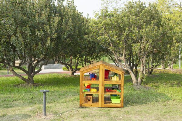 Houten Opbergkast Volledig Open