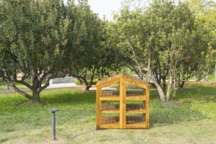 Houten Opbergkast Volledig Open foto 2