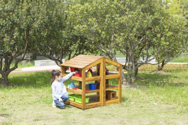 Houten Opbergkast Volledig Open