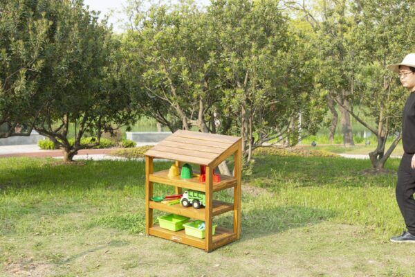 Houten Opbergkast Volledig Open