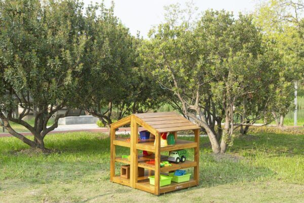 Houten Opbergkast Volledig Open