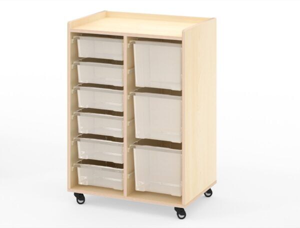 vakkenkast met 3 grote en 6 kleine bakken