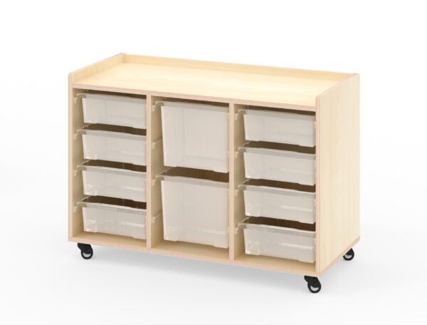 Vakkenkast 8 kleine en 2 grote bakken