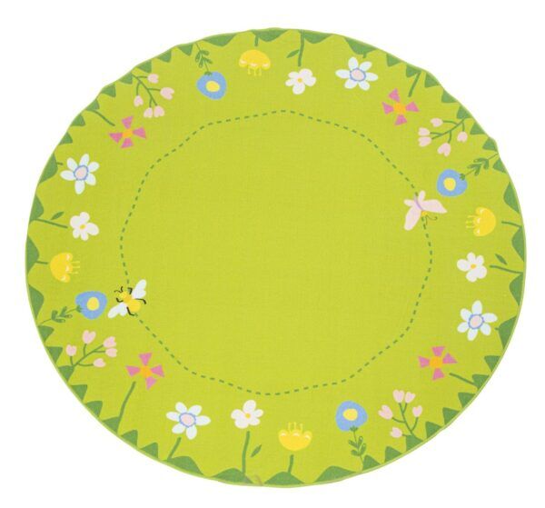 Rond Vloerkleed met Bloemenprint – 200 cm