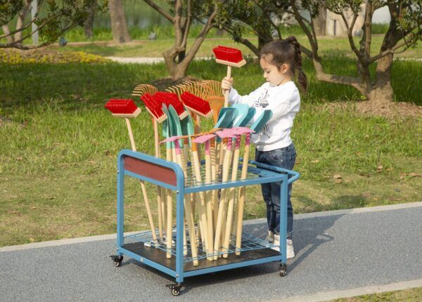 Verrijdbare kar Tuingereedschap