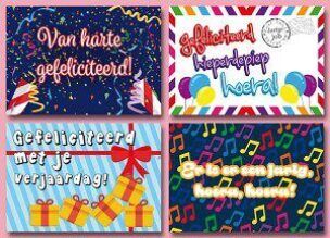 Reuze wenskaarten serie 11023 – felicitatie