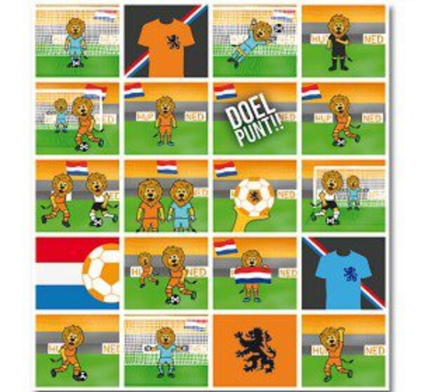 Stickers serie 168 – Oranje Voetbal Leeuw foto 1