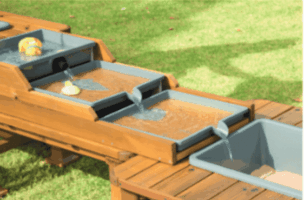 Buiten Zand en watertafel set van 3 tafels foto 2