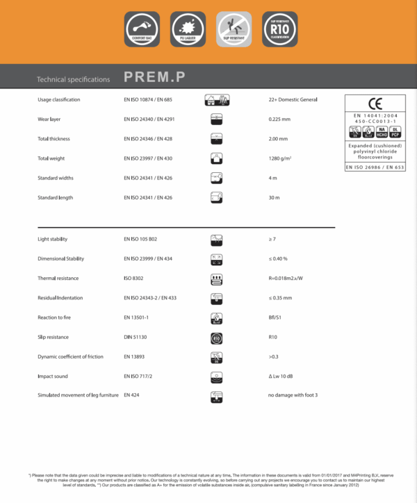 Vinyl vloerkleed in diverse afmetingen – Effen Blauw