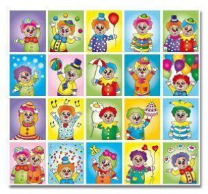 Stickers serie 54 – clowns