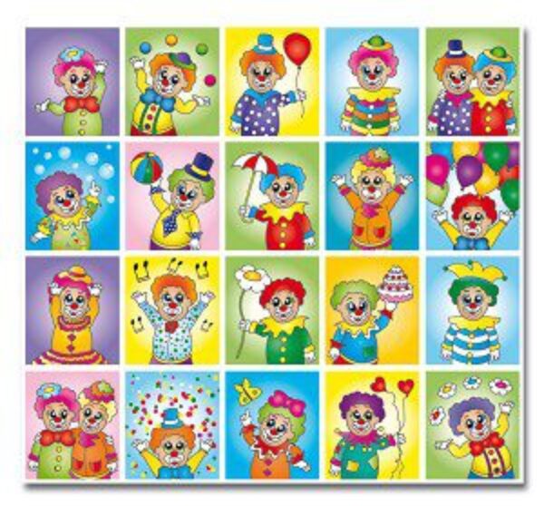 Stickers serie 54 – clowns foto 1