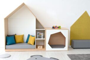 Huisje – Terugtrekplekje – Berken Wit 90 x 60 x 86,6 cm foto 2