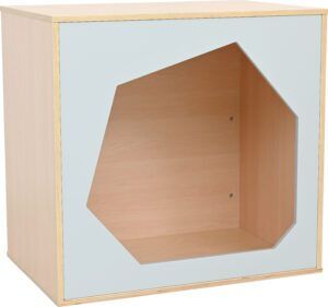 Huisje - Terugtrekplekje - Berken Grijs 90 x 60 x 86,6 cm