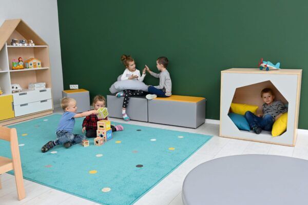 Huisje – Terugtrekplekje – Berken Grijs 90 x 60 x 86,6 cm