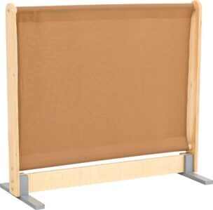 Wandscherm Ruimteverdeler Beige en Bruin – 2 tinten doek