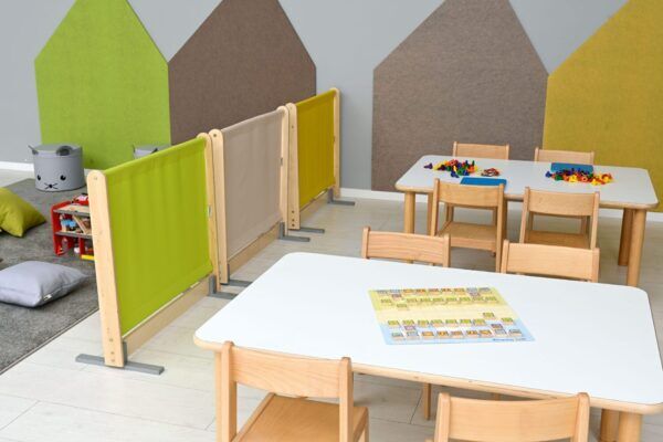 Wandscherm Ruimteverdeler Lichtgrijs en Grijs – 2 tinten doek