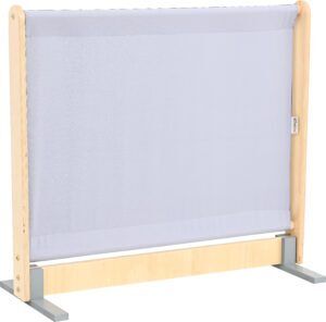 Wandscherm Ruimteverdeler Lichtgrijs en Grijs - 2 tinten doek