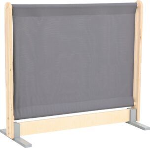 Wandscherm Ruimteverdeler Lichtgrijs en Grijs – 2 tinten doek foto 2