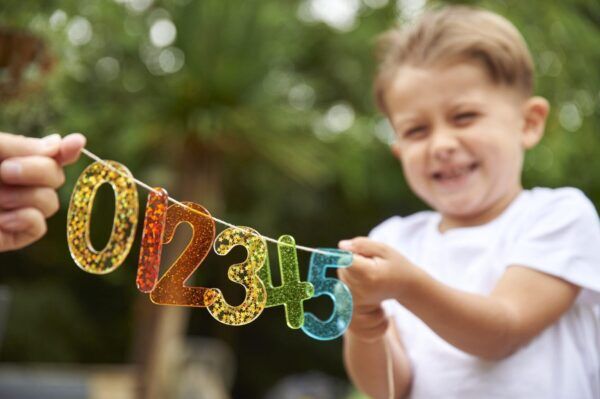 Tickit Regenboog glitter cijfers – 14 stuks